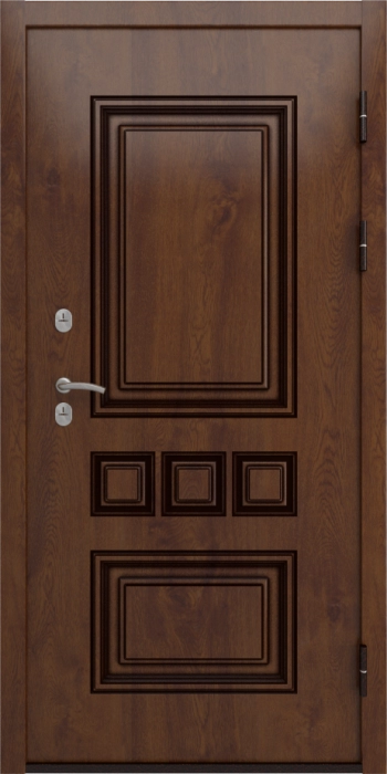 Входная дверь Аура ФЛ-185 (10мм, ПВХ ясень белый) внешняя сторона